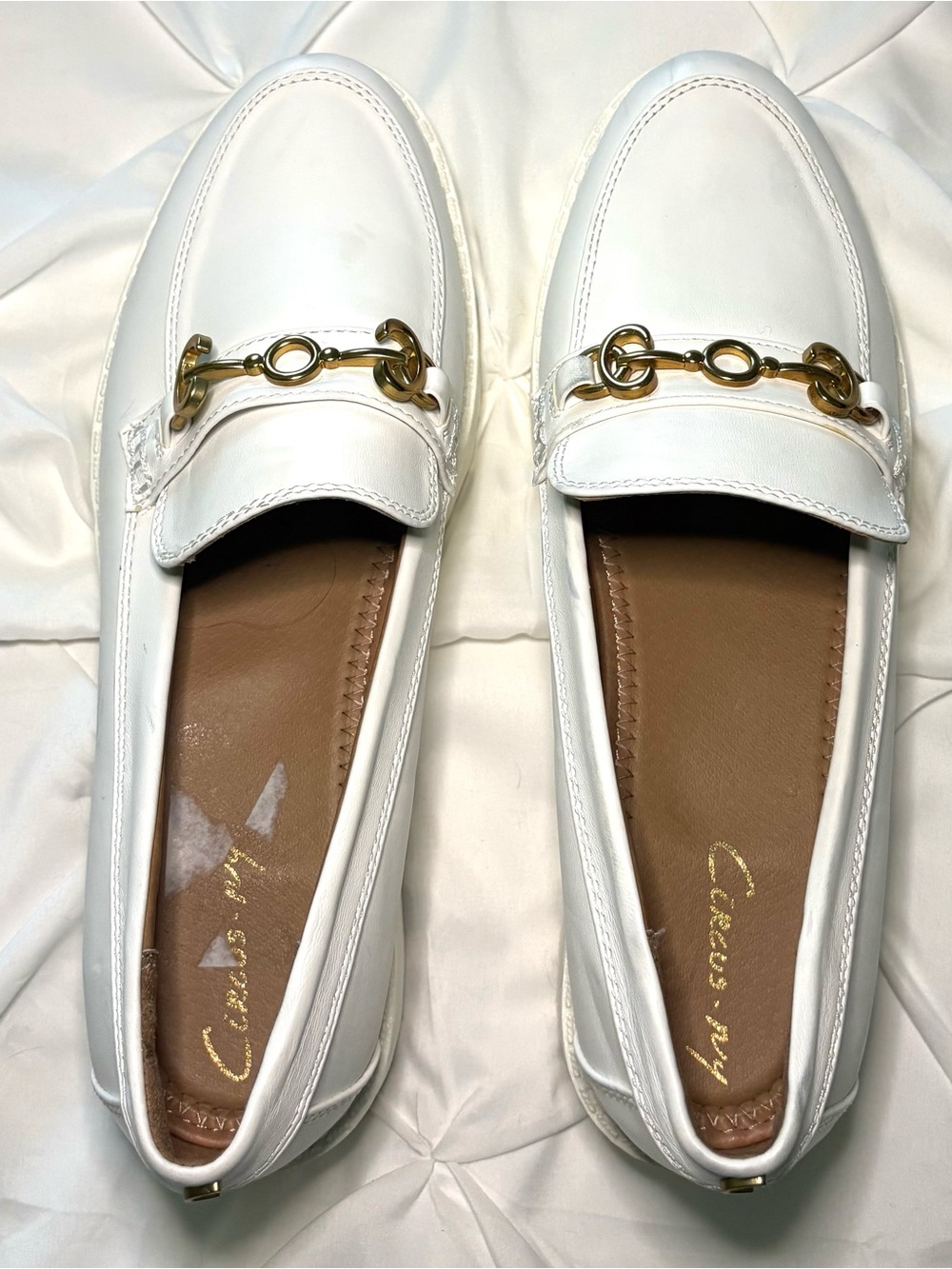 Circus NY By Sam Edelman White Platform Deanna Loafers, Women’s Size 10